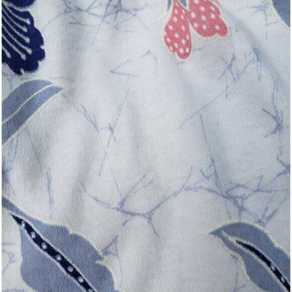 D'Allaird's Vintage Skirt Blue Pink Batik Style Print Butterfly Chintz - Picture 8 of 10